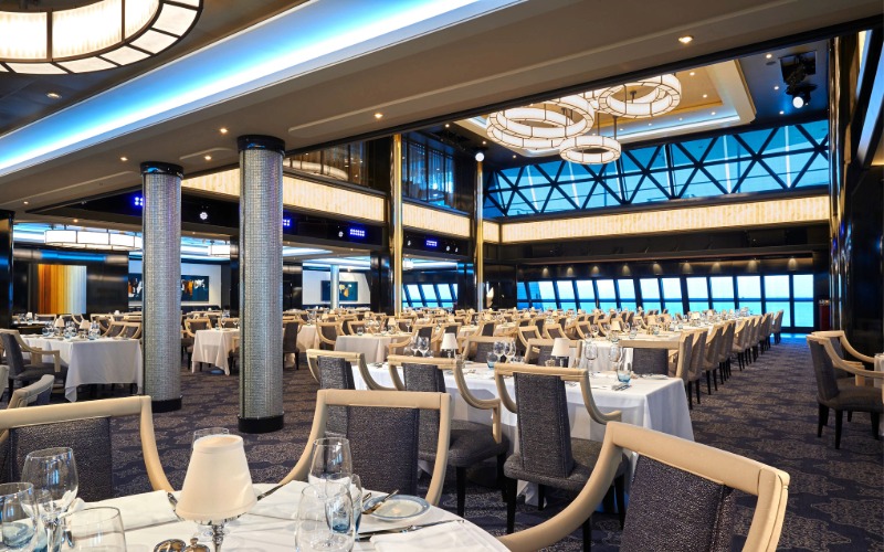 The Manhattan Room — NCL's elegant complimentary dining room with ocean views