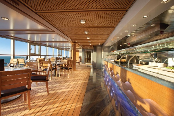 Waves Grill poolside casual dining aboard Oceania Cruises