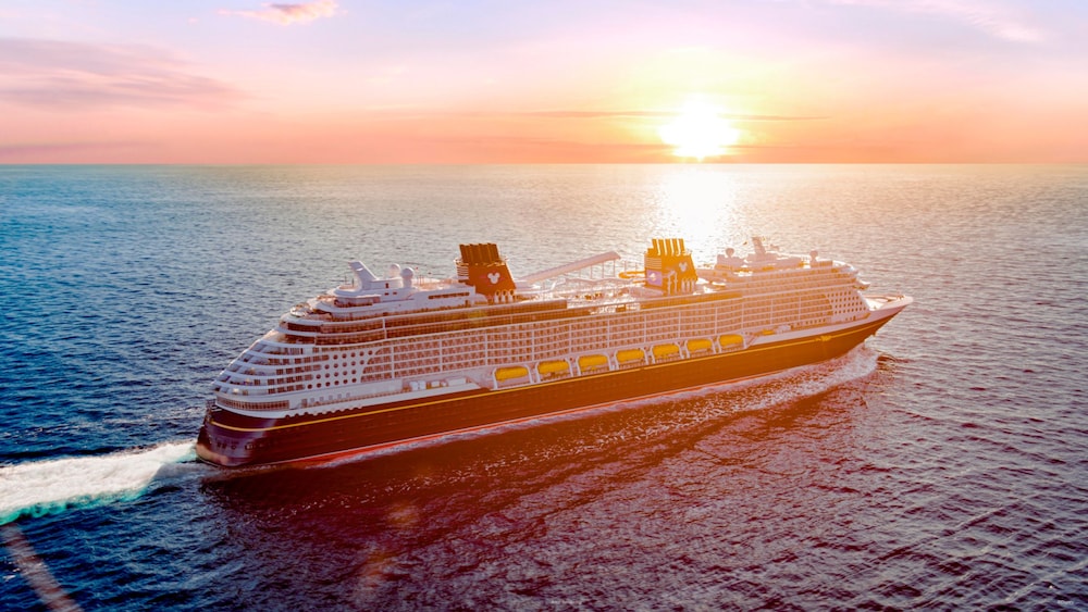 Disney Wish at sea, the flagship of the Disney Cruise Line fleet