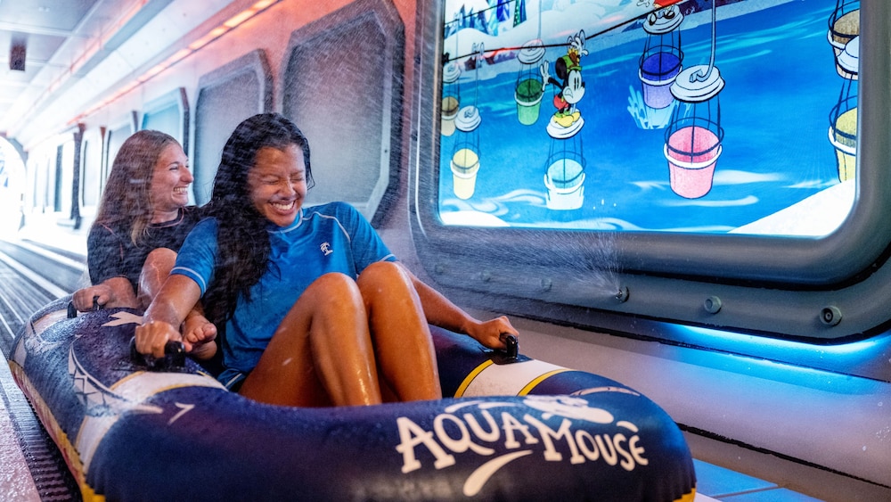 AquaMouse water ride on Disney Wish