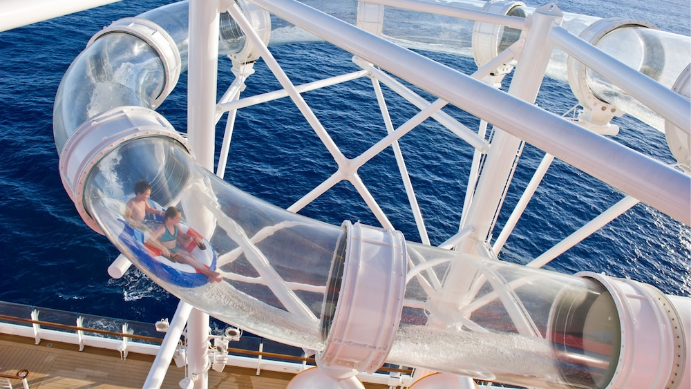 Pool deck and AquaDuck on Disney Dream